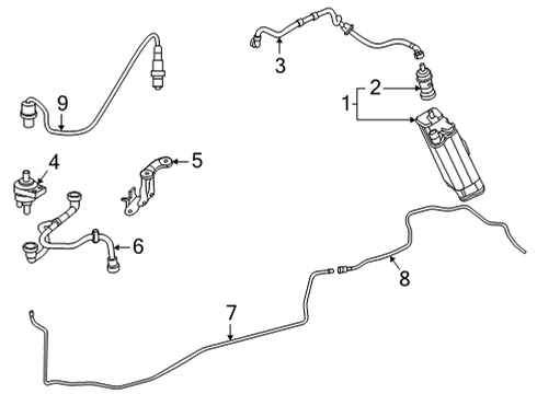 2020 Mercedes-Benz AMG GT Emission Components Diagram