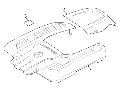 2022 Mercedes-Benz SL55 AMG Engine Appearance Cover Diagram