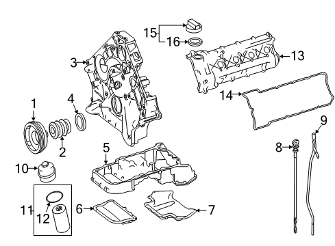 2009 Mercedes-Benz SL63 AMG Engine Parts, Mounts, Cylinder Head & Valves, Camshaft & Timing, Oil Pan, Oil Pump, Crankshaft & Bearings, Pistons, Rings & Bearings, Variable Valve Timing