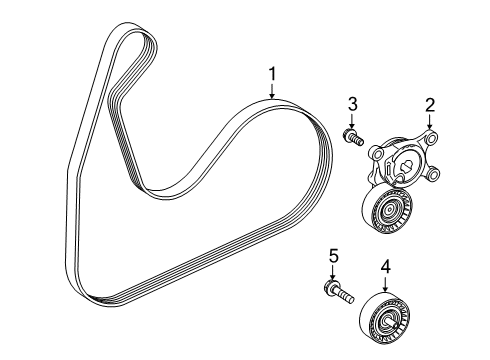 2020 Mercedes-Benz A220 Belts & Pulleys, Maintenance Diagram