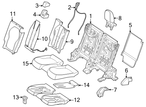 2024 Mercedes-Benz EQS 450+ SUV Third Row Seats Diagram