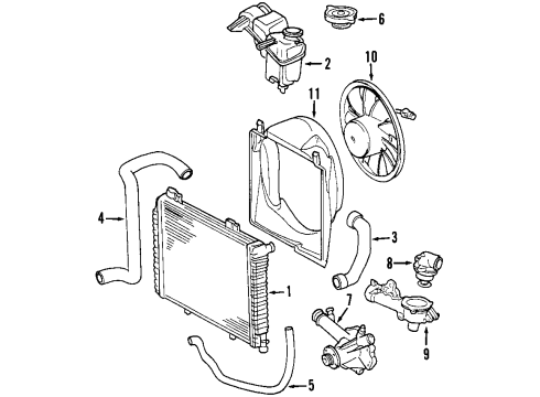 Water Pump Diagram for 112-200-13-01