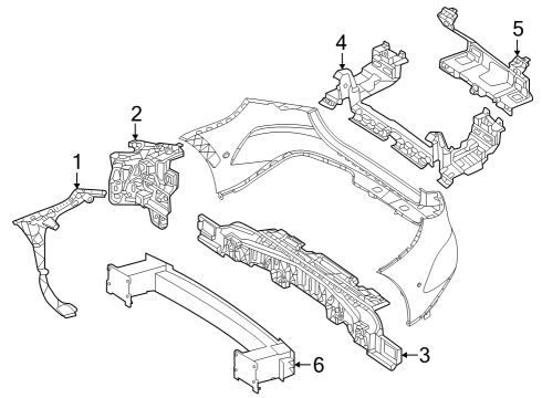 2023 Mercedes-Benz EQE 350+ Bumper & Components - Rear Diagram 3