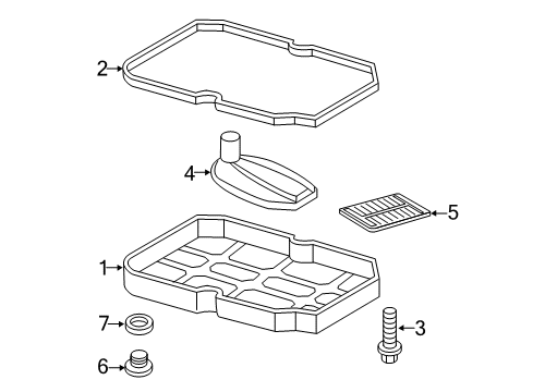 Transmission Pan Bolt Diagram for 003-990-02-12