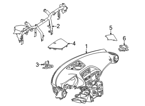 Instrument Panel Diagram for 190-680-07-87-8S16