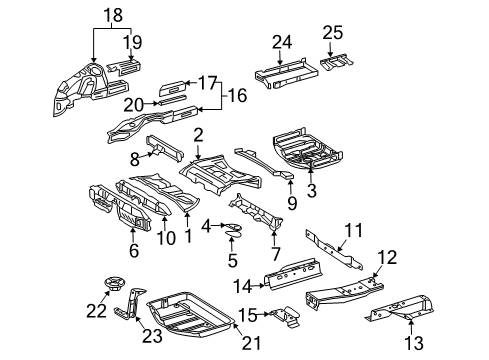 Rail Assembly Diagram for 211-610-38-10