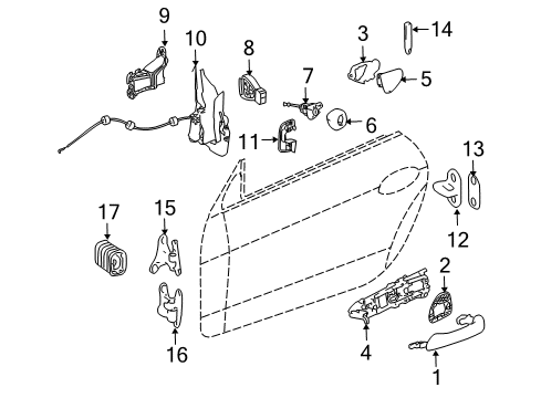 2006 Mercedes-Benz SLK350 Lock & Hardware Diagram