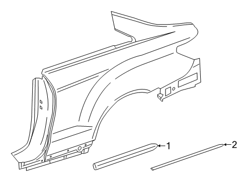 2016 Mercedes-Benz E550 Exterior Trim - Quarter Panel Diagram 2