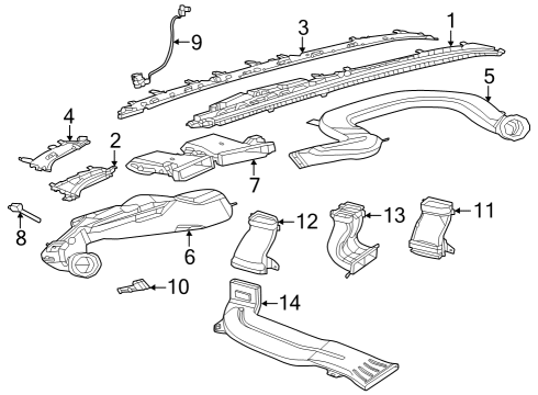 2024 Mercedes-Benz EQE AMG Ducts Diagram