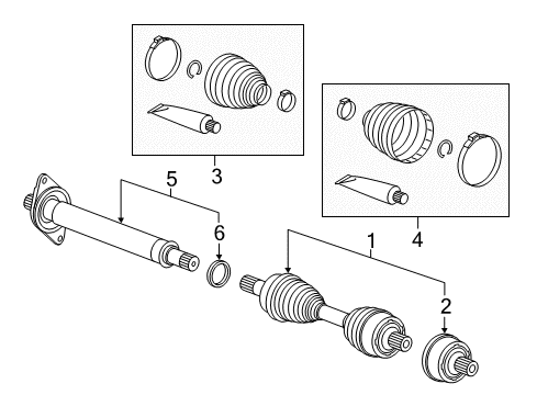 2016 Mercedes-Benz GLA250 Drive Axles - Front Diagram