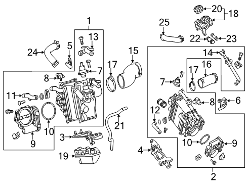 Intercooler Hose Diagram for 177-090-91-00