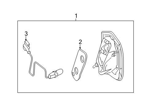 2013 Mercedes-Benz CL600 Backup Lamps Diagram