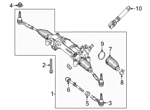 2016 Mercedes-Benz S600 Steering Column & Wheel, Steering Gear & Linkage Diagram 3