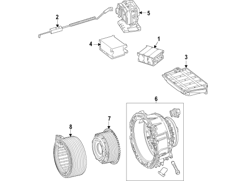 2017 Mercedes-Benz C350e Hybrid Components, Battery Diagram