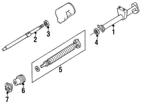 1985 Mercedes-Benz 300CD Lower Steering Column