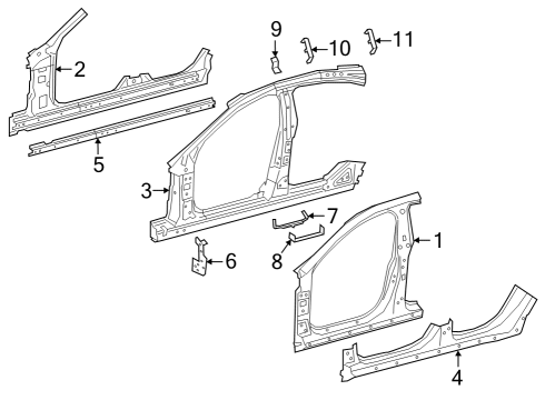 2020 Mercedes-Benz AMG GT 63 S Aperture Panel, Rocker Diagram