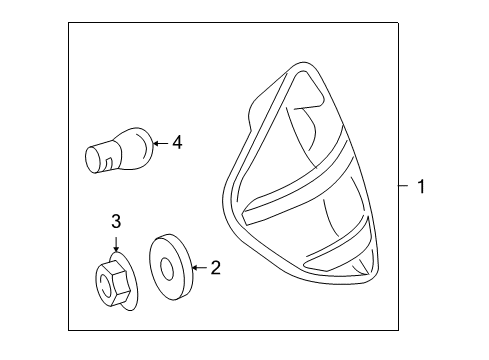 Tail Lamp Assembly Diagram for 171-820-06-64