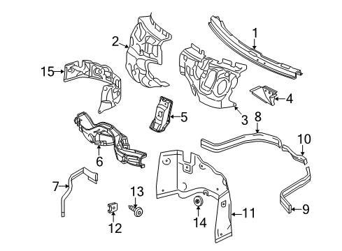 2014 Mercedes-Benz C63 AMG Cowl Diagram 1