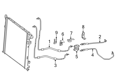 2013 Mercedes-Benz ML550 Trans Oil Cooler Lines