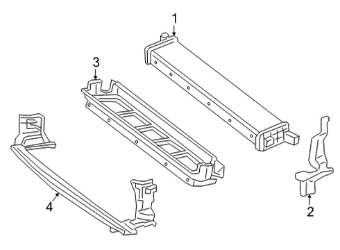 2021 Mercedes-Benz E53 AMG Radiator & Components Diagram 1