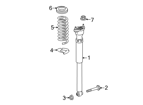 2012 Mercedes-Benz E350 Shocks & Components - Rear Diagram 1