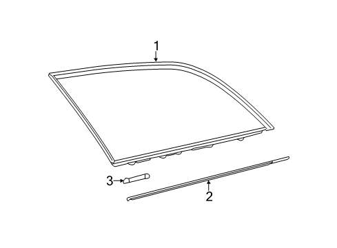 2013 Mercedes-Benz E63 AMG Quarter Panel - Glass & Hardware Diagram