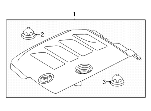 2021 Mercedes-Benz E350 Engine Appearance Cover