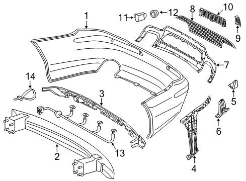 Bumper Cover Diagram for 230-880-01-40-9999