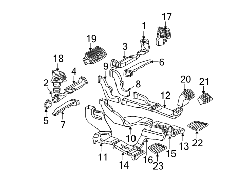 2003 Mercedes-Benz S55 AMG Ducts Diagram