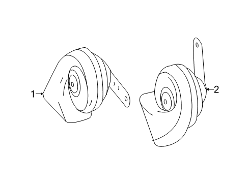 2019 Mercedes-Benz GLE43 AMG Horn Diagram 1