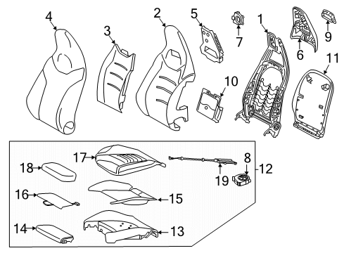 Seat Back Cover Diagram for 177-910-54-02-9D88