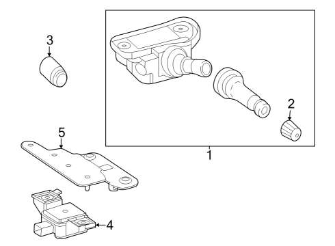 2024 Mercedes-Benz EQS 450+ SUV Tire Pressure Monitoring Diagram