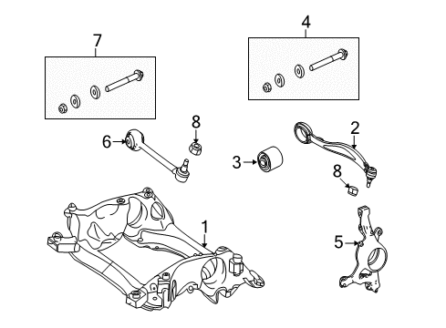 2013 Mercedes-Benz GLK250 Front Suspension, Control Arm Diagram 1