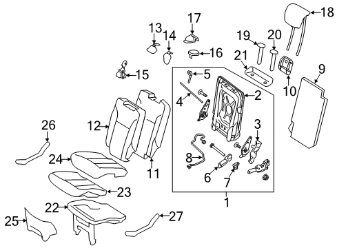 2013 Mercedes-Benz GL550 Third Row Seats Diagram