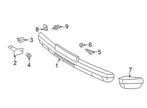 2010 Mercedes-Benz G550 Bumper & Components - Front Diagram