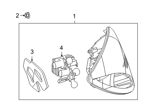 2009 Mercedes-Benz CL550 Tail Lamps Diagram