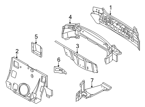 2001 Mercedes-Benz CLK320 Rear Body Diagram 1