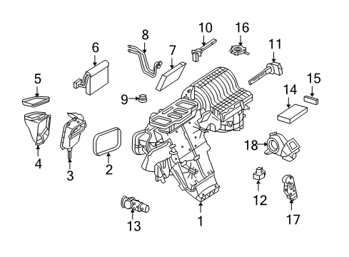 2010 Mercedes-Benz ML350 HVAC Case Diagram