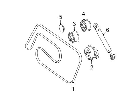 2006 Mercedes-Benz C230 Belts & Pulleys, Maintenance Diagram