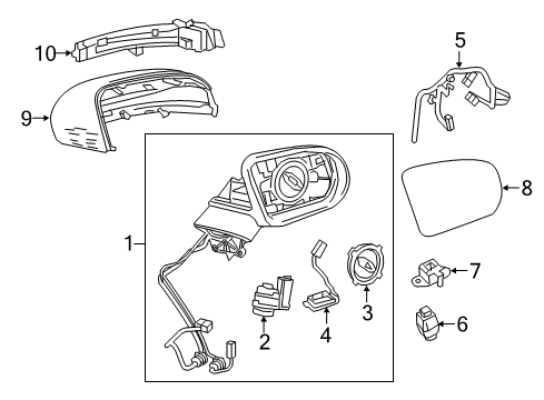 MIRROR BOWL Diagram for 099-811-49-00-6989