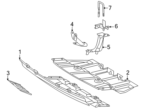 2003 Mercedes-Benz ML350 Splash Shields Diagram