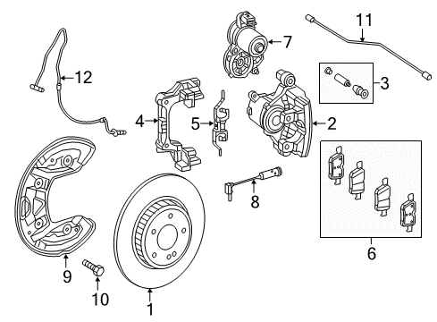 2019 Mercedes-Benz C43 AMG Rear Brakes Diagram 2