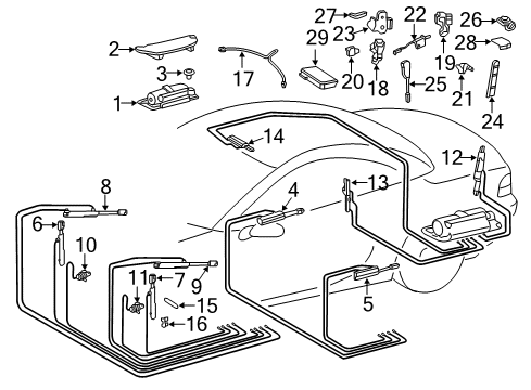 2011 Mercedes-Benz SL63 AMG Convertible Top Diagram 2