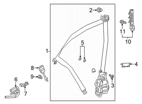 2020 Mercedes-Benz AMG GT 63 S Seat Belt Diagram 1