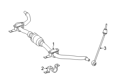 2015 Mercedes-Benz ML63 AMG Stabilizer Bar & Components - Front Diagram 1