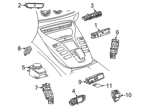 2019 Mercedes-Benz AMG GT 63 Switches Diagram 1