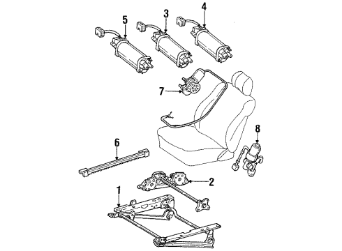 1991 Mercedes-Benz 350SD Power Seats Diagram