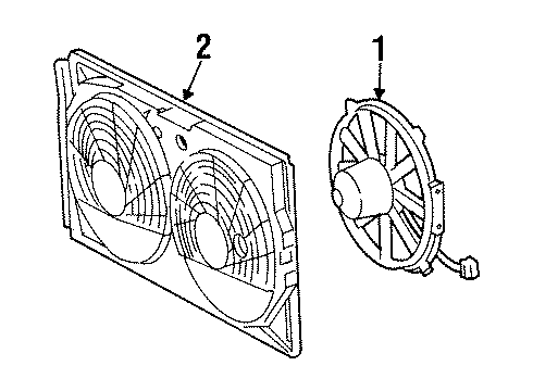 1992 Mercedes-Benz 300SL A/C Condenser Fan Diagram