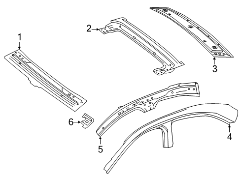 2018 Mercedes-Benz E43 AMG Roof & Components Diagram 1