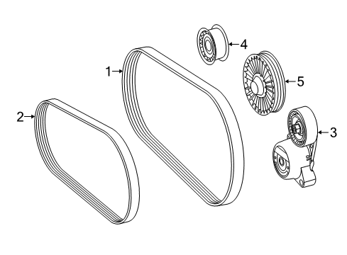 2018 Mercedes-Benz S560 Belts & Pulleys, Cooling Diagram 2